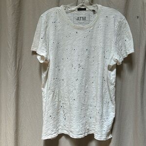 Cotton tshirt spatter pattern